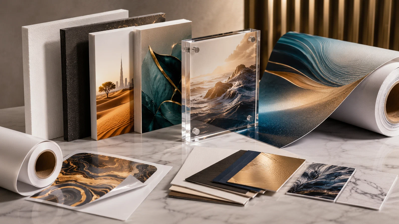 Party Printers materials and finishes