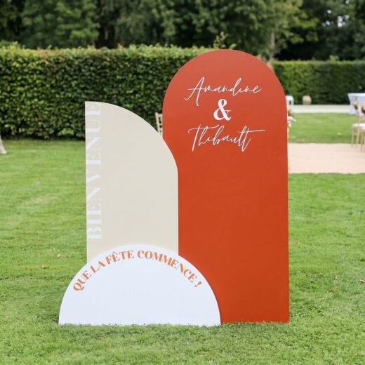 Coral & Ivory Modern Baby Shower Welcome Board Set Entrance Display – 2