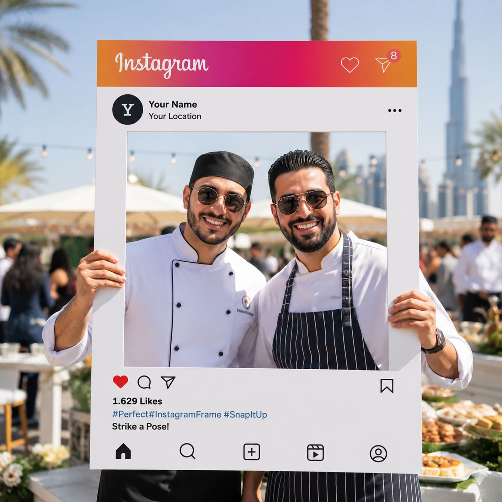 Instagram Style Selfie Frame for Social Media Event Photos – 1 Piece