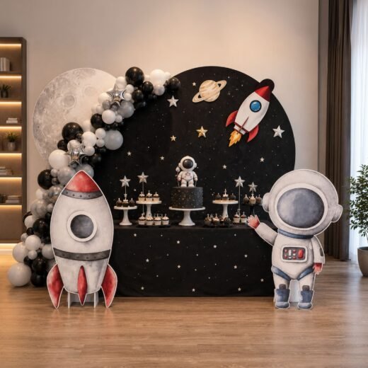 Rocket Launch Space Party Character Cutout Duo with Astronaut Standee – 2
