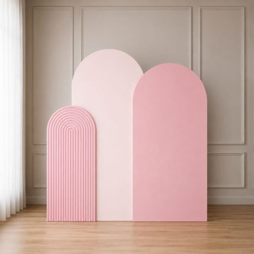 Blush Pink 3-Piece Arch Event Backdrop Set