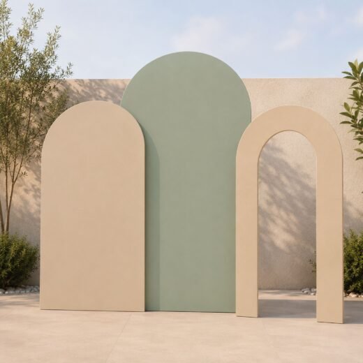 Sage & Beige 3-Piece Minimal Arch Backdrop Set