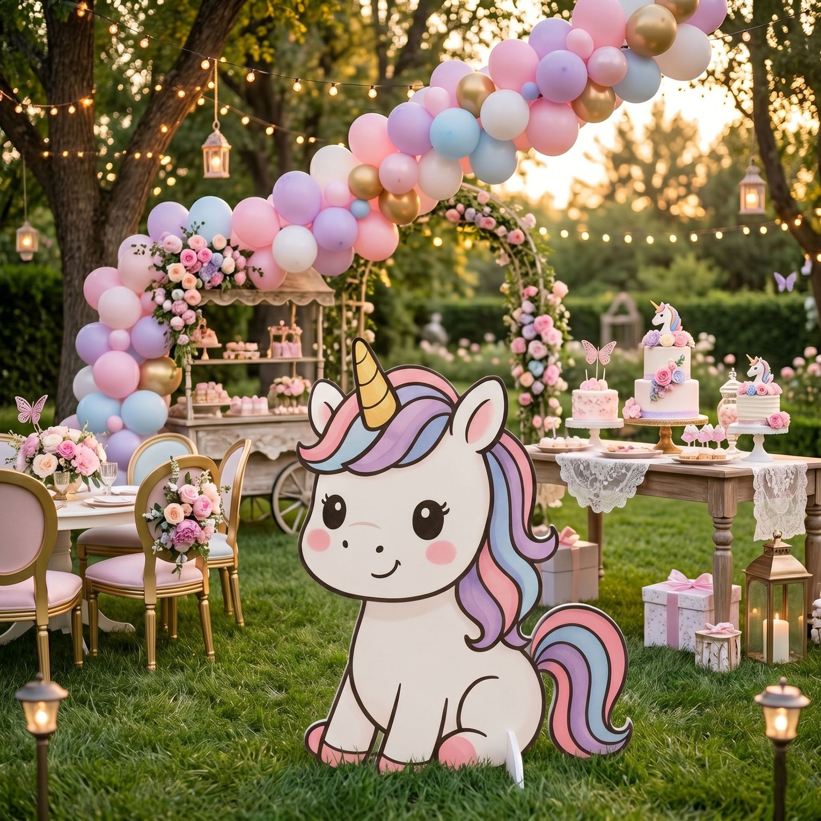 Pastel Unicorn Character Cutout – Magical Birthday Party Standee – 1 Piece - Image 3