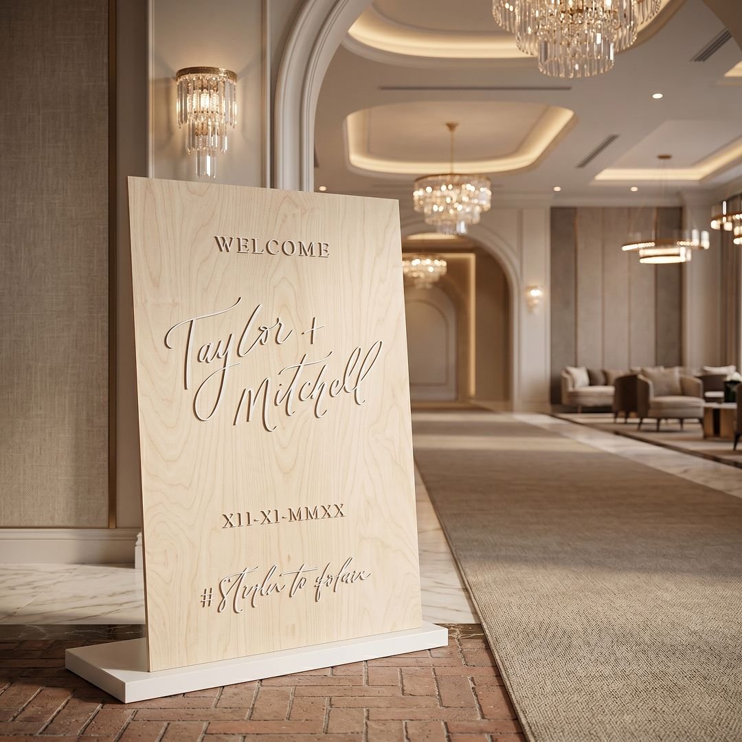 Rustic Evening Wedding Welcome Board – Warm Outdoor Entrance Sign – 1 Piece - Image 3