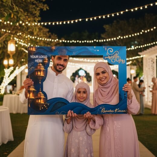 Ramadan Family Selfie Frame with Lantern Night Theme – 1 Piece