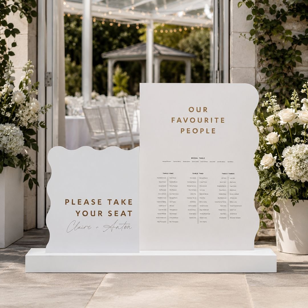 Favourite People Seating & Favour Board – White Guest List Party Sign – 1 - Image 3