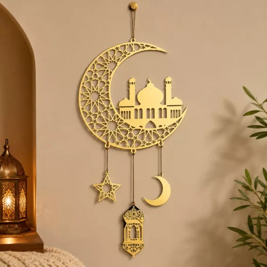 Mosque Crescent Lantern Ramadan Hanging Decoration