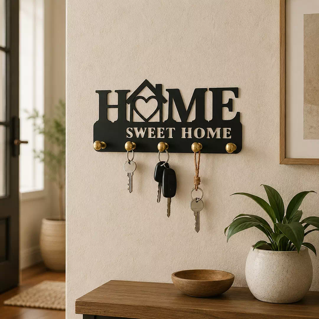 Home Sweet Home House Wall Key Holder - Image 4