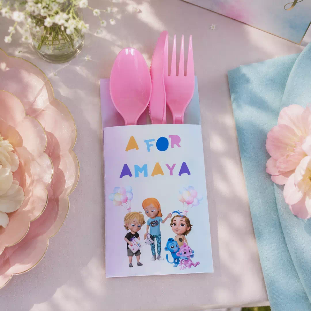 Pastel Princess Personalized Cutlery Set - Image 2