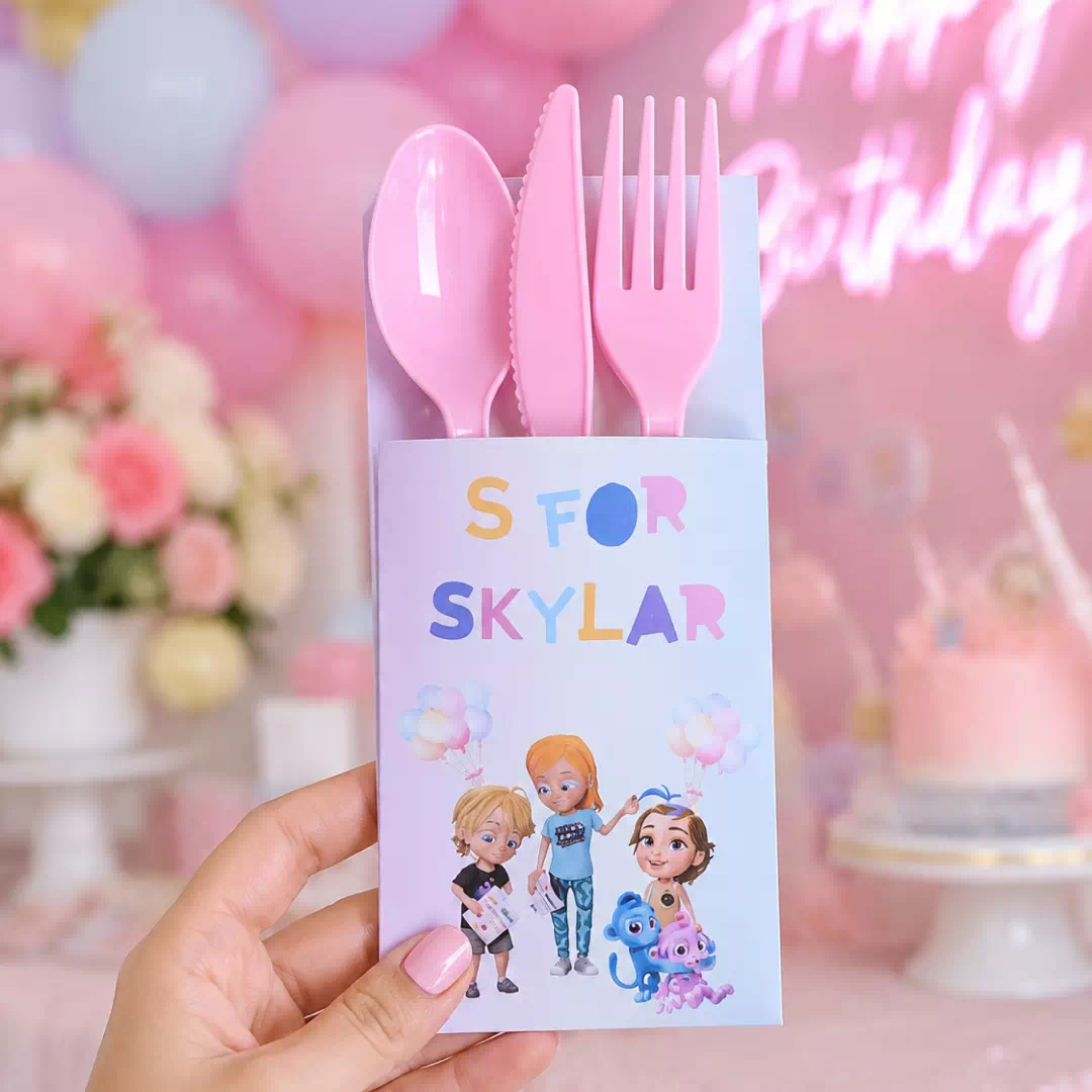 Pastel Princess Personalized Cutlery Set - Image 3