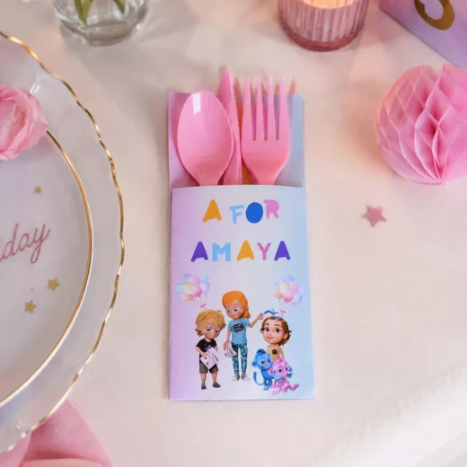 Pastel Princess Personalized Cutlery Set