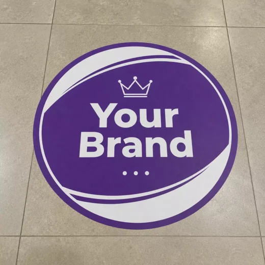 Purple Crown Personalized Logo Floor Sticker