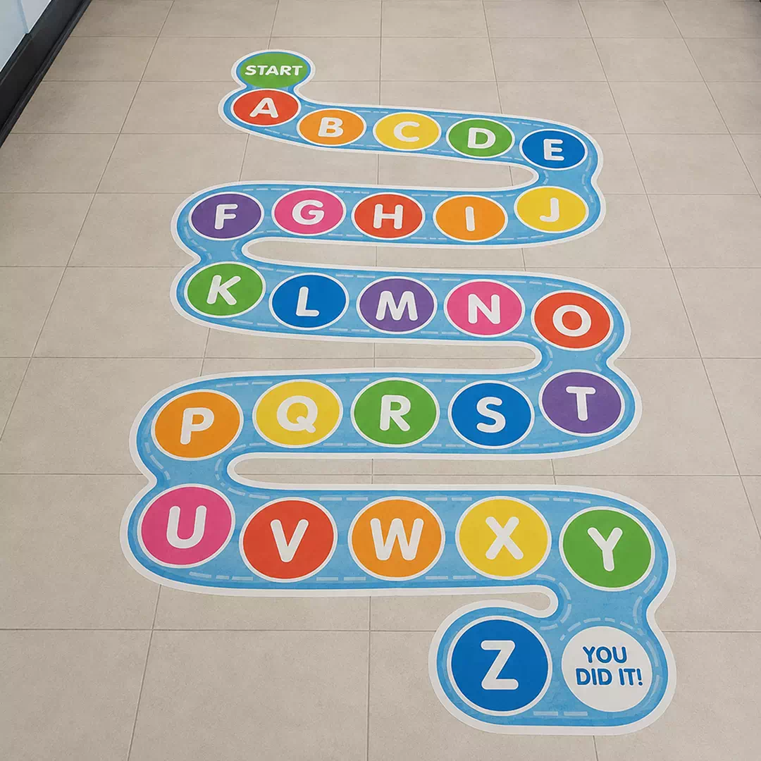 Alphabet Hopscotch Educational Floor Sticker