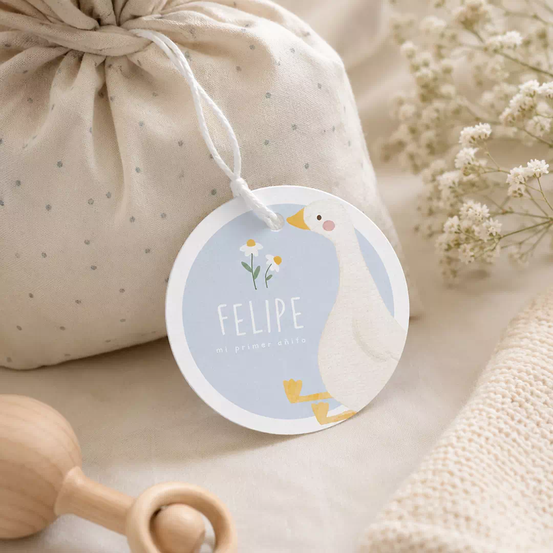 Moon and Stars Personalized Round Balloon Tags - Image 4