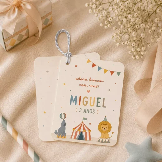 Circus Birthday Personalized Balloon Tags