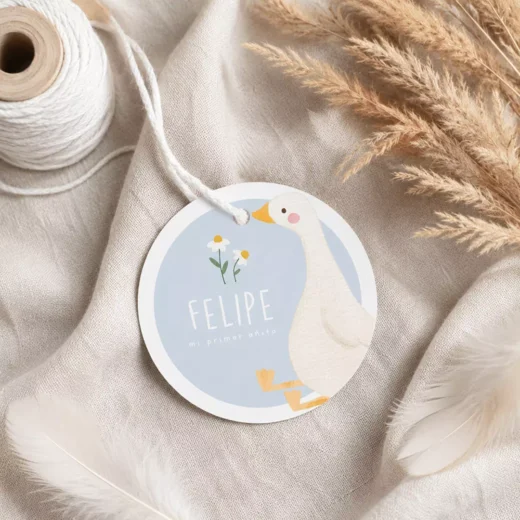 Moon and Stars Personalized Round Balloon Tags