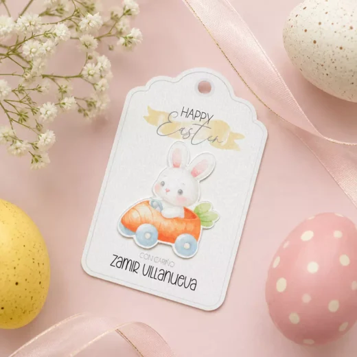 Easter Bunny Personalized Balloon Tags