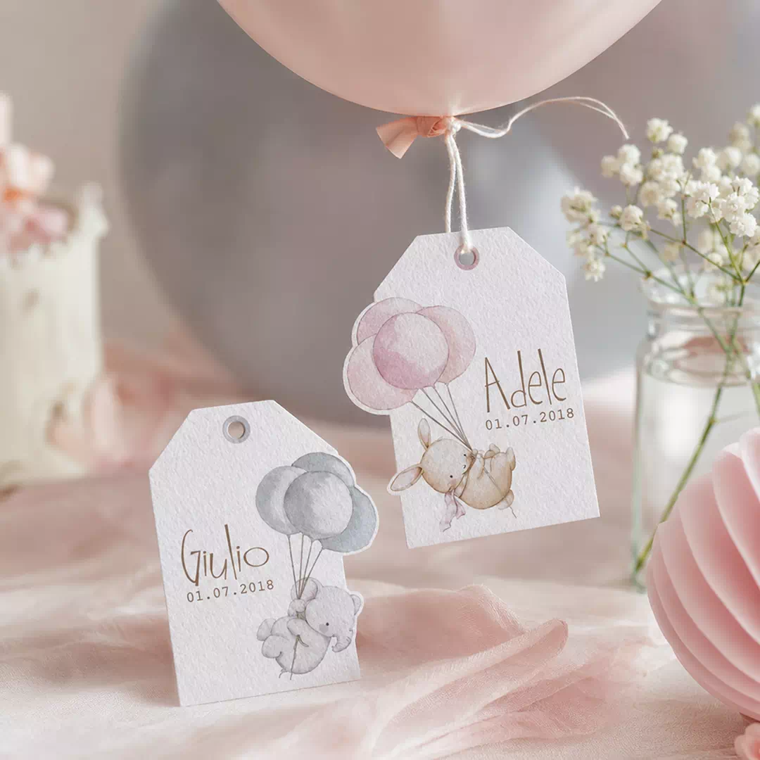 Pastel Baby Name Personalized Balloon Tags - Image 3