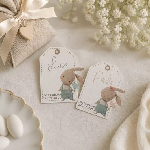 Woodland Bunny Personalized Balloon Tags