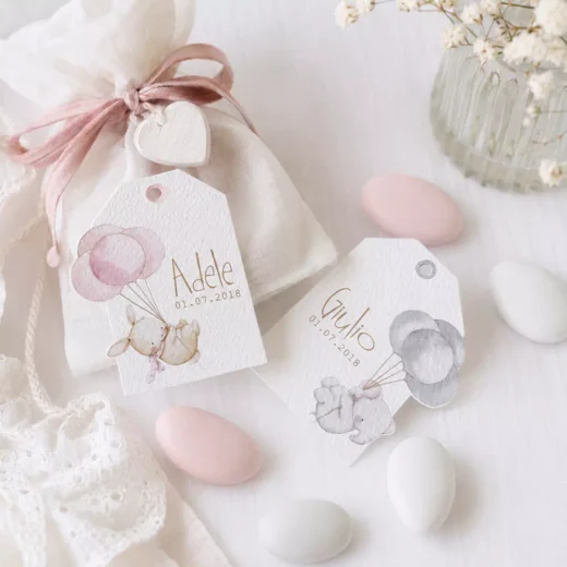 Pastel Baby Name Personalized Balloon Tags