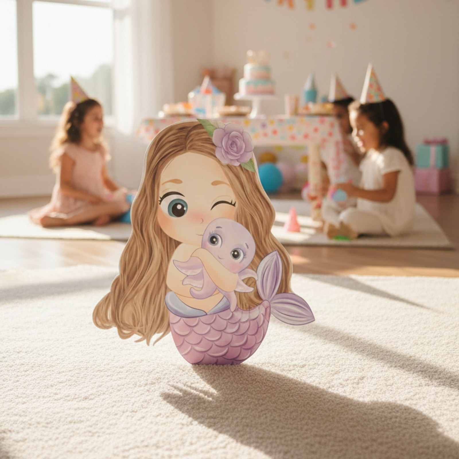 Cute Mermaid Baby Character Cutout for Under-the-Sea Parties - Image 4