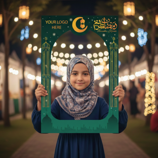 Emerald Eid Mubarak Personalised Selfie Photo Frame