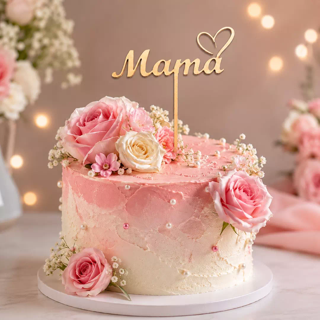 Mama Gold Script Topper – Custom Gold Cake Topper UAE - Image 2