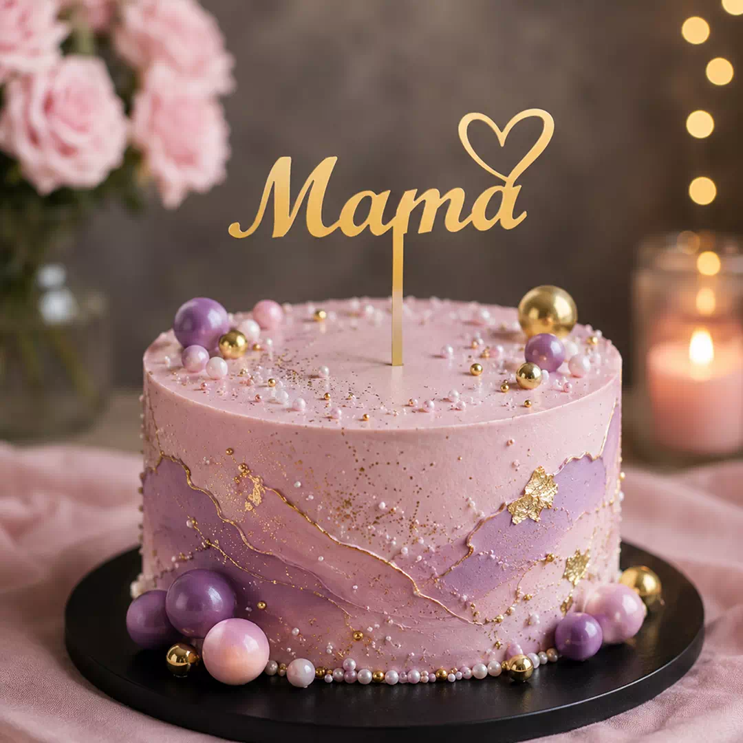 Mama Gold Script Topper – Custom Gold Cake Topper UAE - Image 4