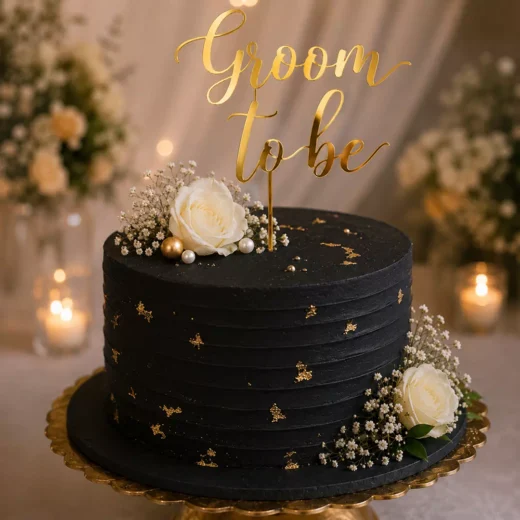Groom to Be Gold Script Topper – Custom Gold Cake Topper UAE
