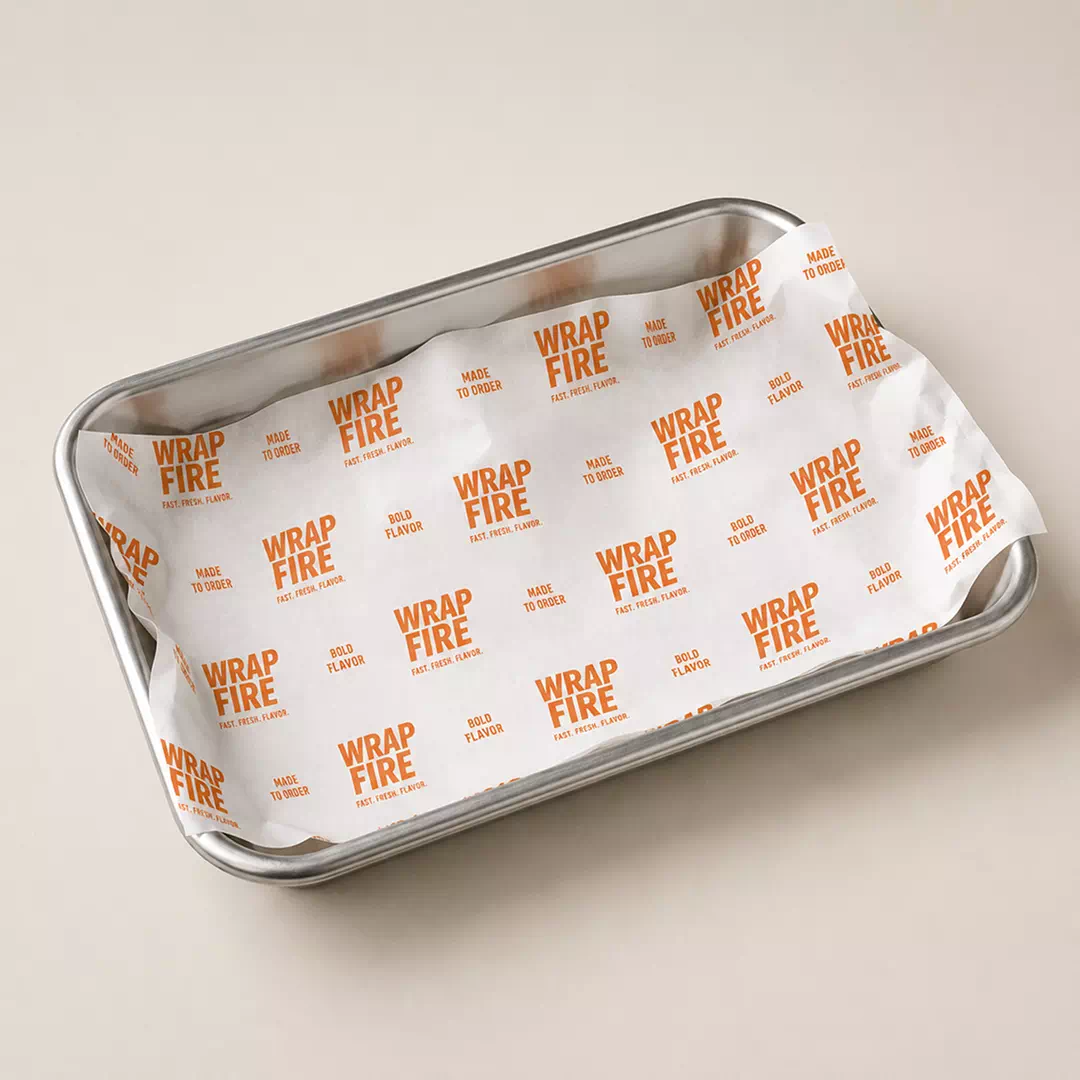 Branded Wrap Fire Sandwich Paper – Custom Branded Food Wrap Paper UAE