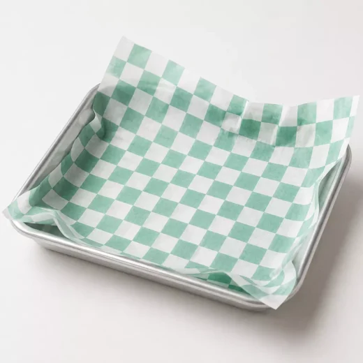 Green Checkered Food Wrap Paper – Custom Branded Food Wrap Paper UAE