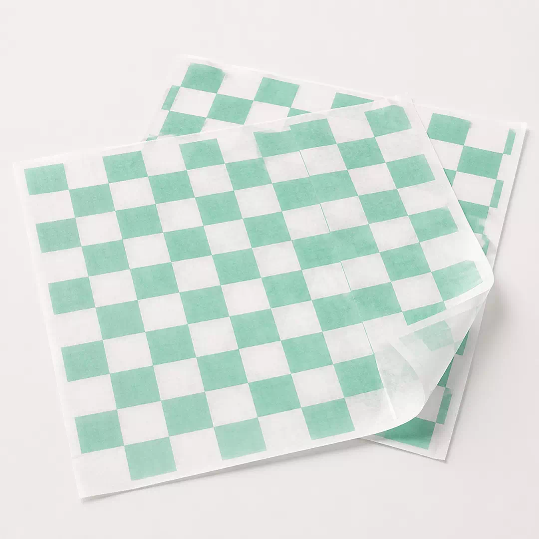 Green Checkered Food Wrap Paper – Custom Branded Food Wrap Paper UAE - Image 4