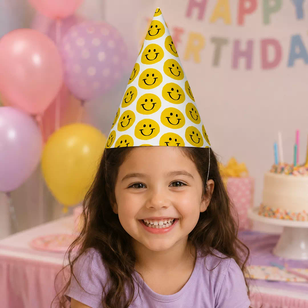 Yellow Gold Star Party Hat – Custom Printed Birthday Party Hats UAE - Image 3