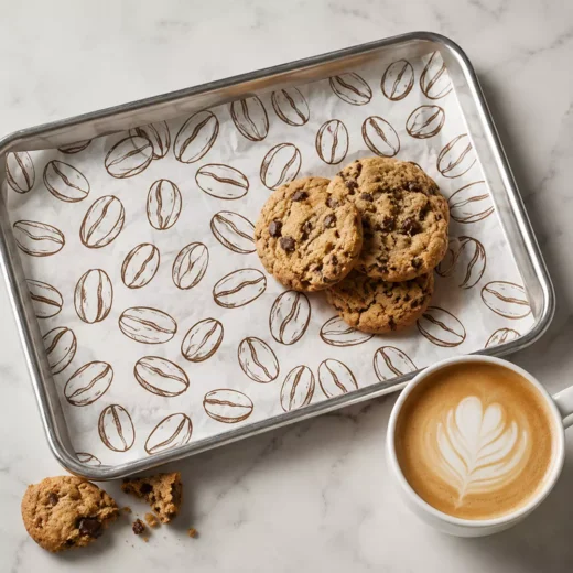 Branded Coffee Icon Tray Liner Sheet – Custom Branded Food Wrap Paper UAE
