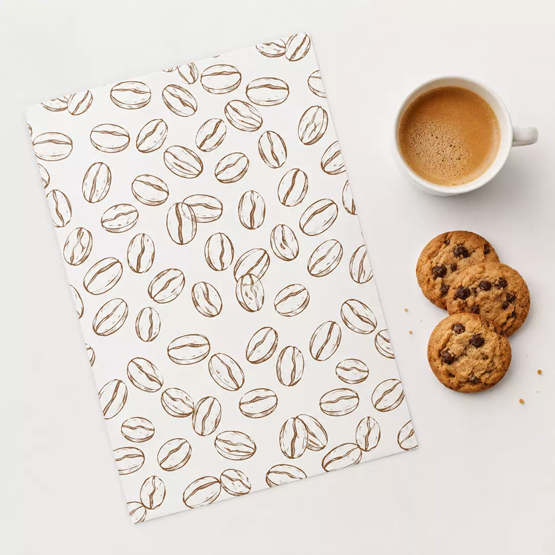 Branded Coffee Icon Tray Liner Sheet – Custom Branded Food Wrap Paper UAE - Image 4