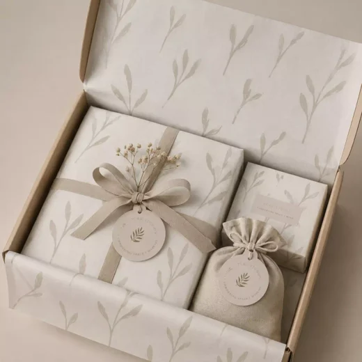 Branded Leaf Pattern Tissue Paper – Custom Branded Tissue Paper UAE