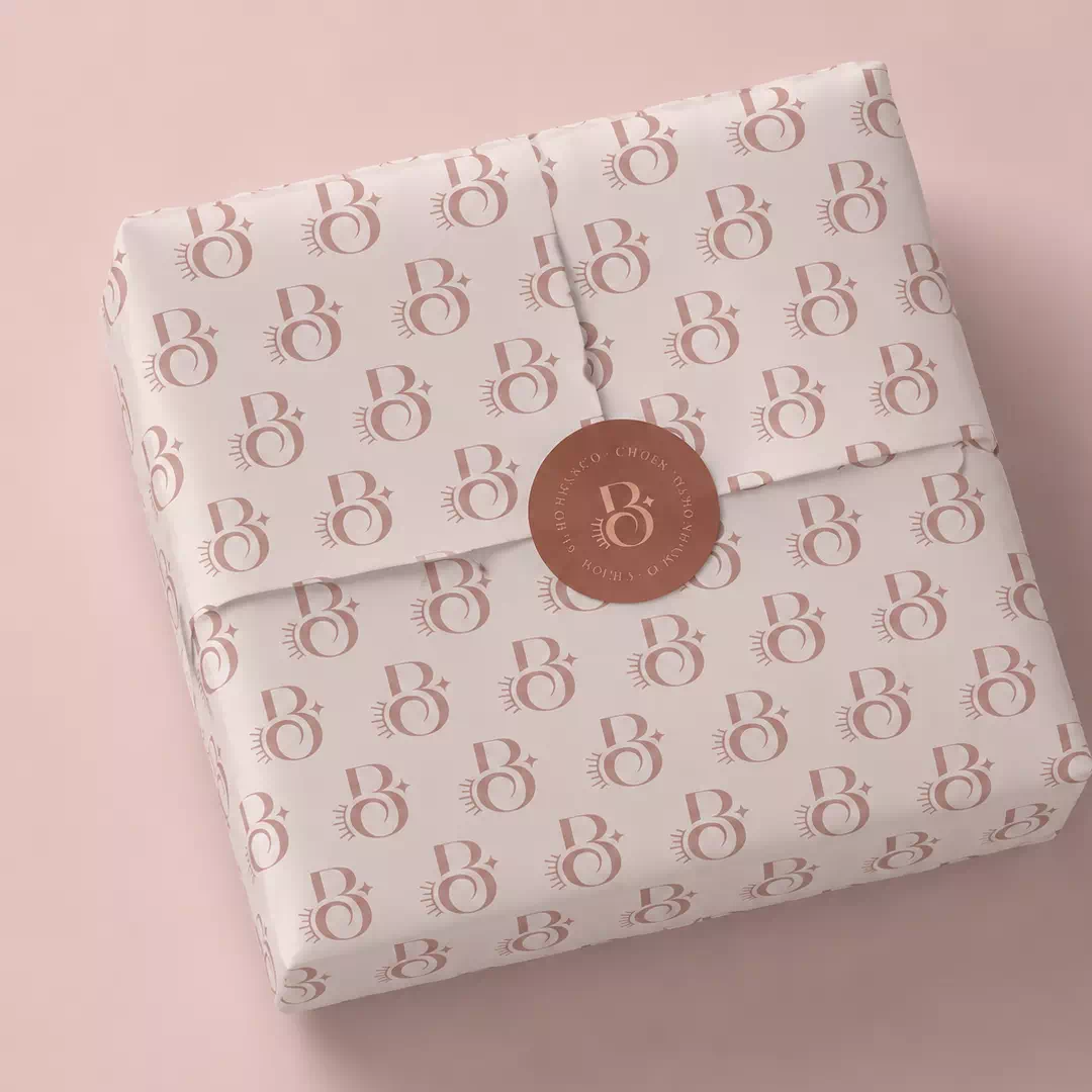 Personalised Initial Pattern Tissue Paper – Custom Branded Tissue Paper UAE