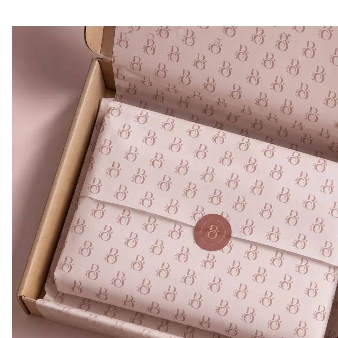 Personalised Initial Pattern Tissue Paper – Custom Branded Tissue Paper UAE - Image 3