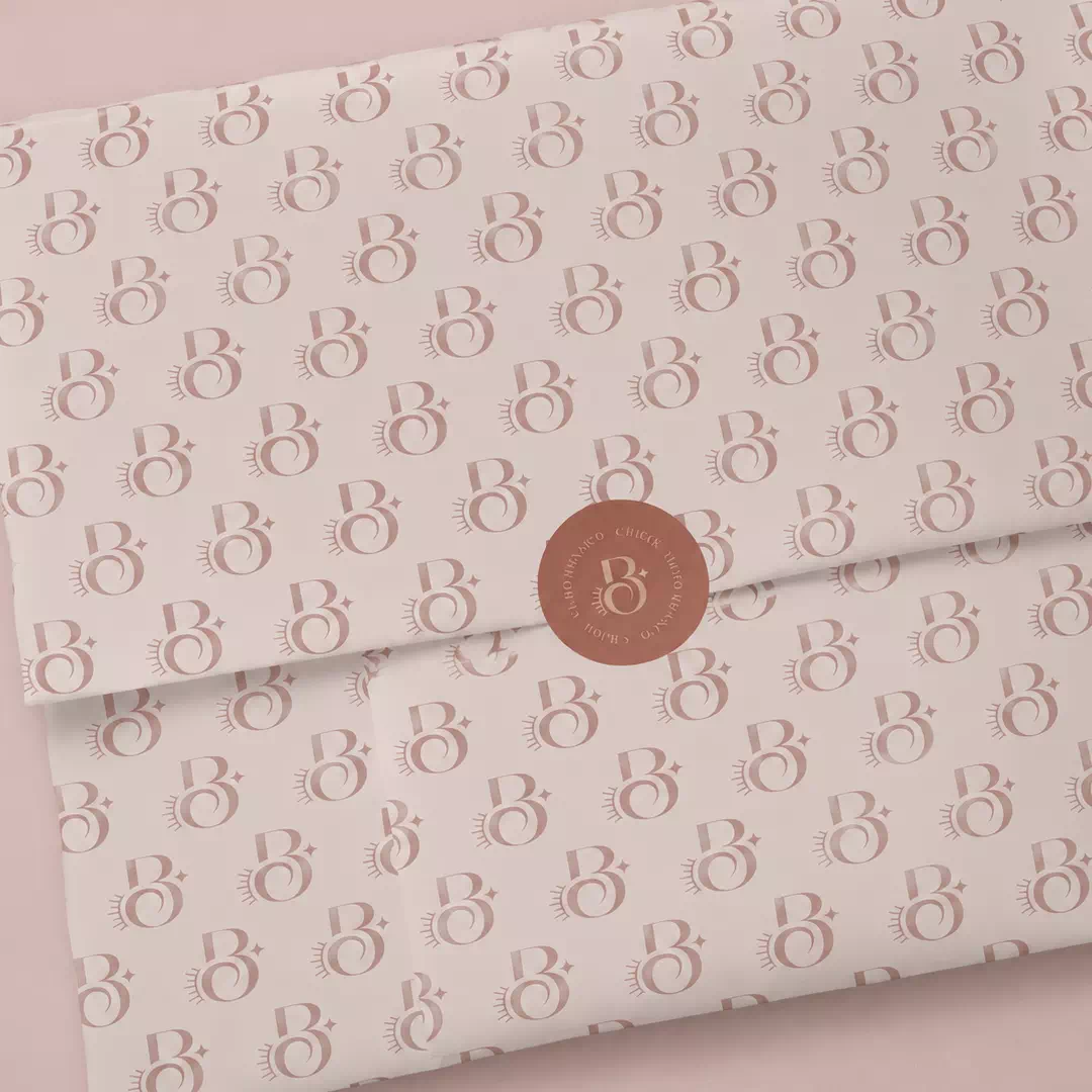 Personalised Initial Pattern Tissue Paper – Custom Branded Tissue Paper UAE - Image 4