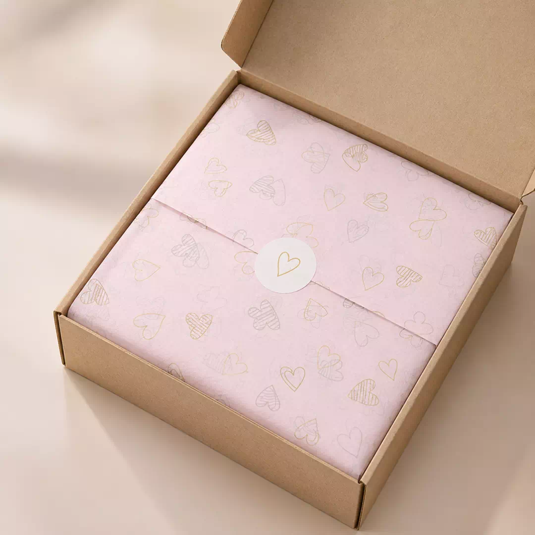 Heart Pattern Tissue Paper – Custom Branded Tissue Paper UAE