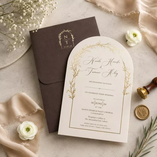 Monogram Wax Seal Wedding Invitation Suite – Luxury Custom Wedding Invitations UAE