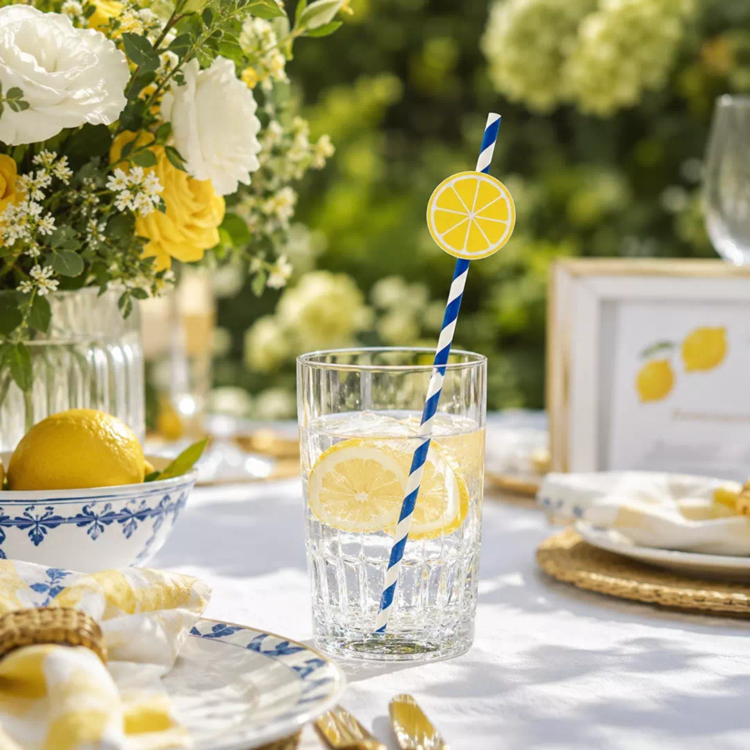Lemon Number Straw Toppers – Custom Printed Drink Toppers UAE - Image 3