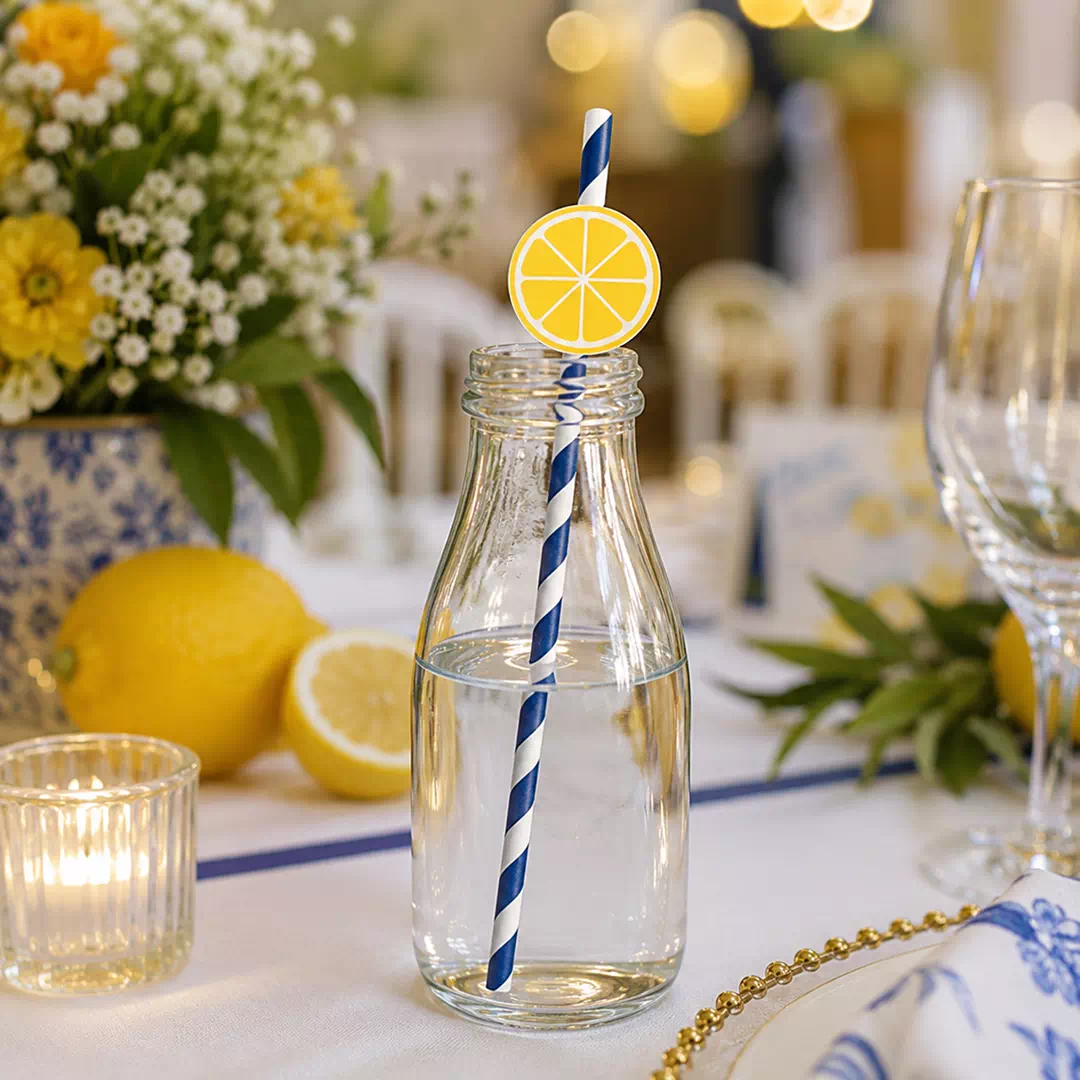 Lemon Number Straw Toppers – Custom Printed Drink Toppers UAE - Image 4