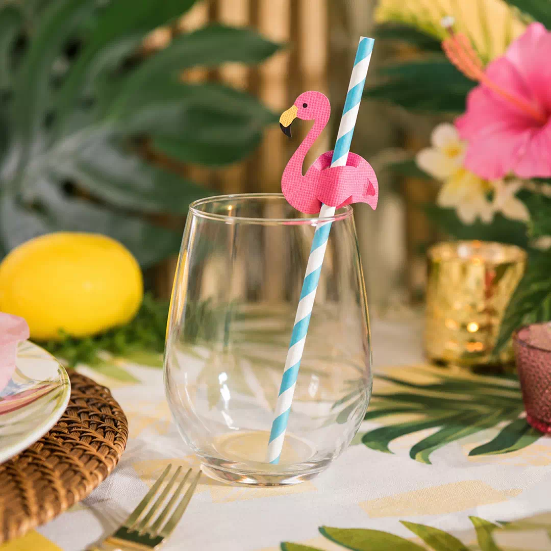 Flamingo Straw Toppers – Custom Printed Drink Toppers UAE - Image 3