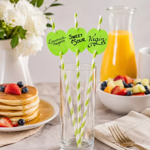 Sweet Heart Brunch Straw Toppers – Custom Printed Drink Toppers UAE