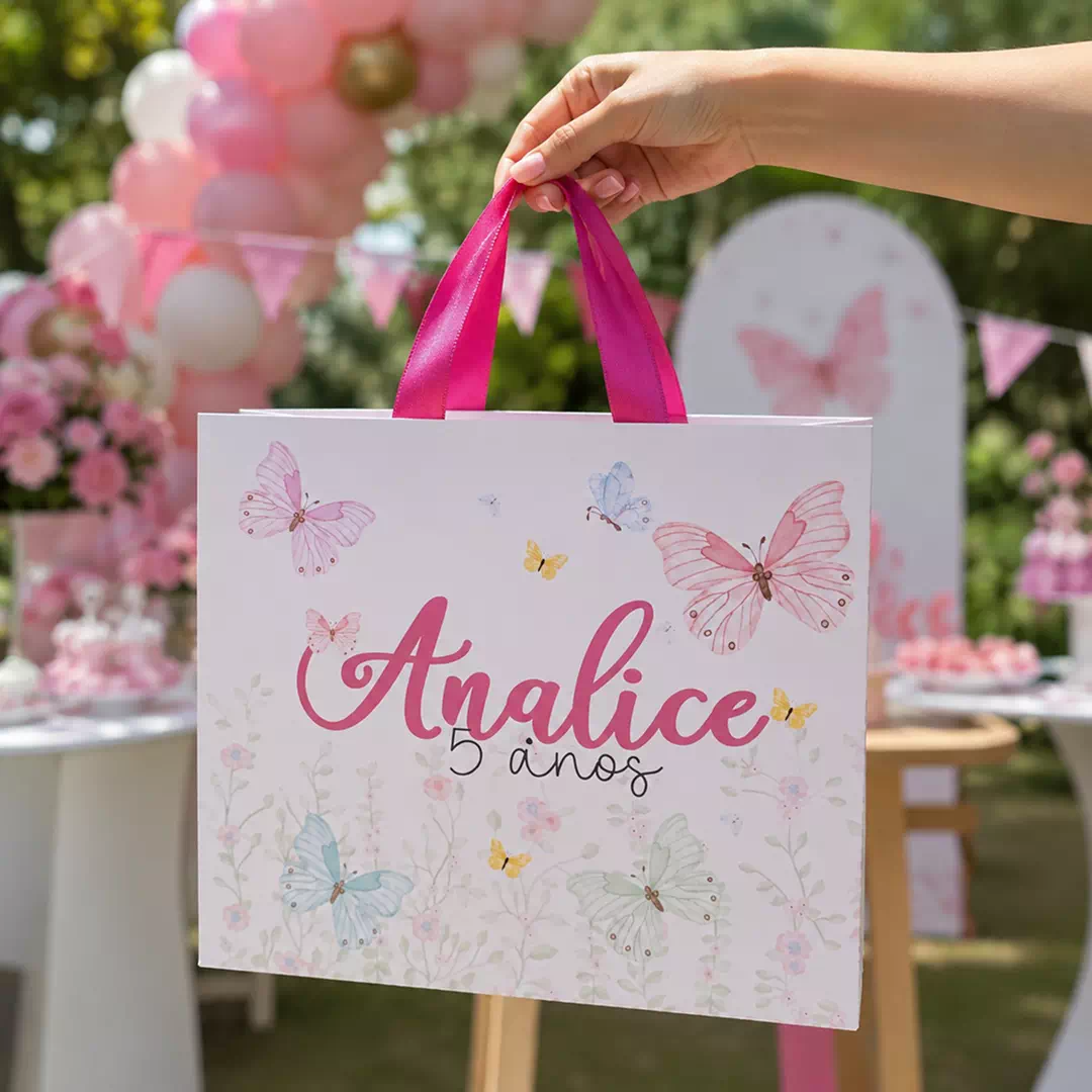 Custom Butterfly Floral Personalised Goodie Bag – Personalised Party Favour Bags UAE - Image 2