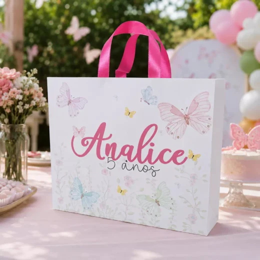 Custom Butterfly Floral Personalised Goodie Bag – Personalised Party Favour Bags UAE