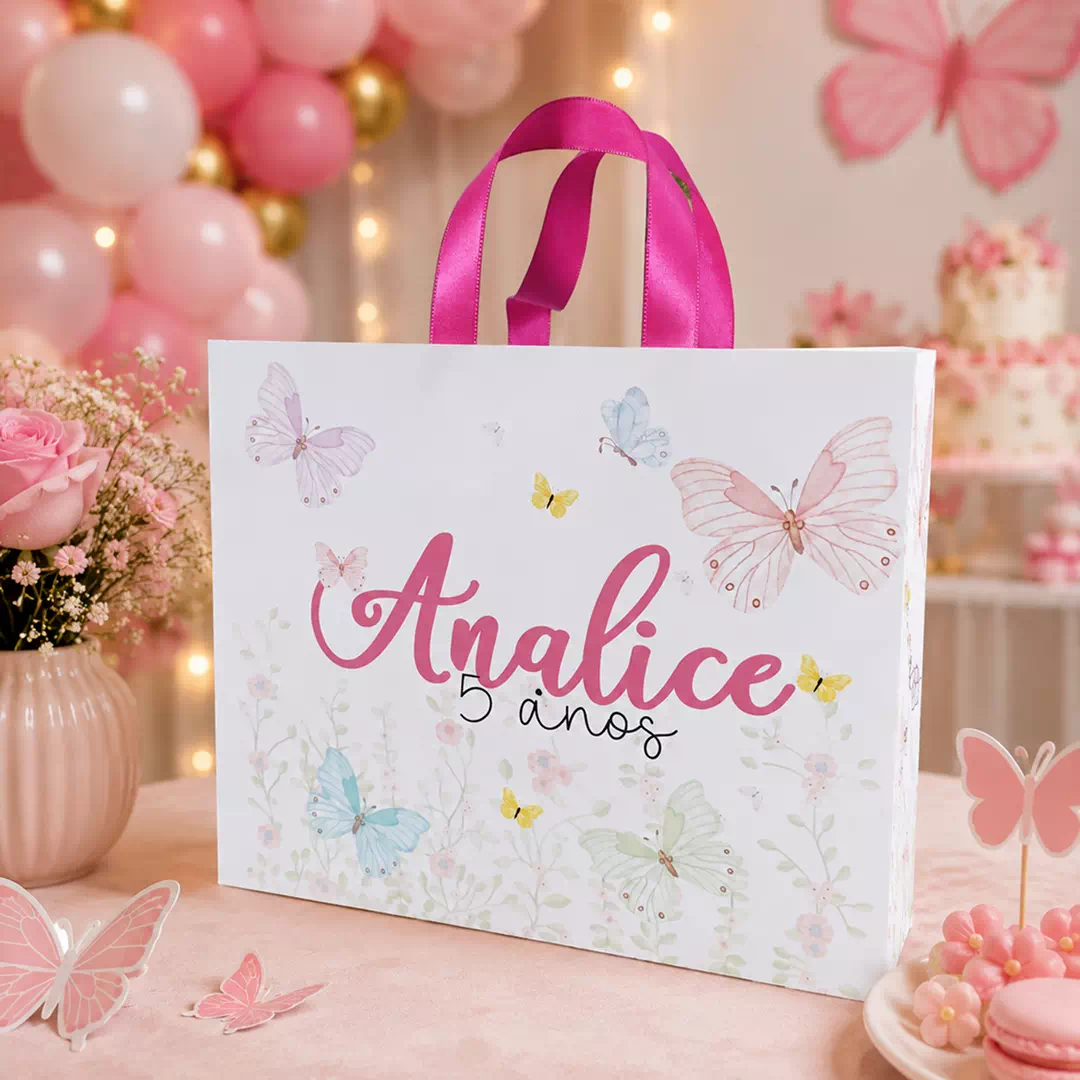 Custom Butterfly Floral Personalised Goodie Bag – Personalised Party Favour Bags UAE - Image 4
