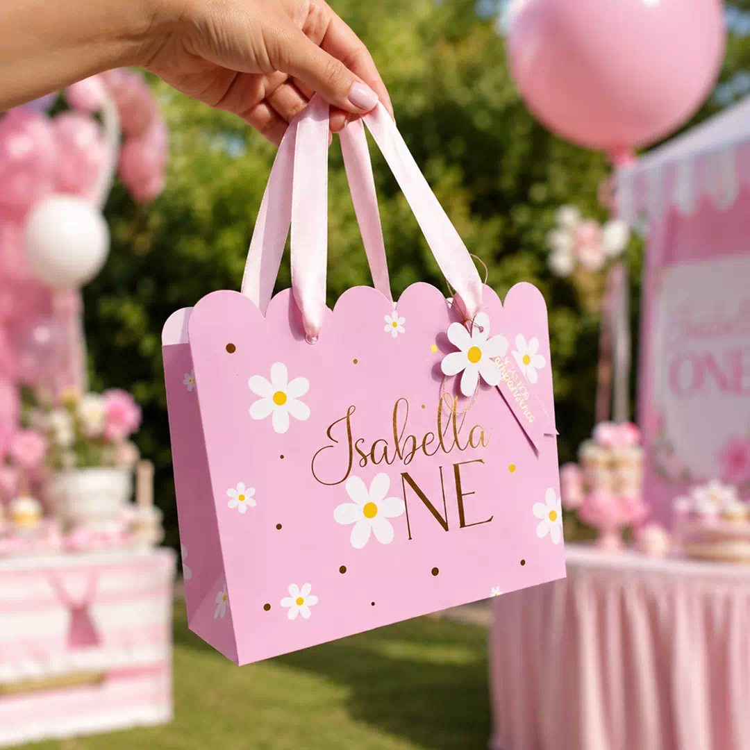 Custom Daisy Personalised Name Goodie Bag – Personalised Party Favour Bags UAE - Image 2