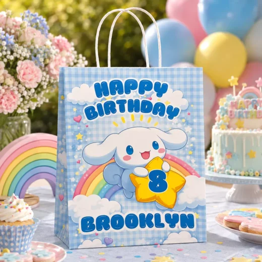 Custom Cinnamoroll-Style Character Personalised Goodie Bag – Personalised Party Favour Bags UAE